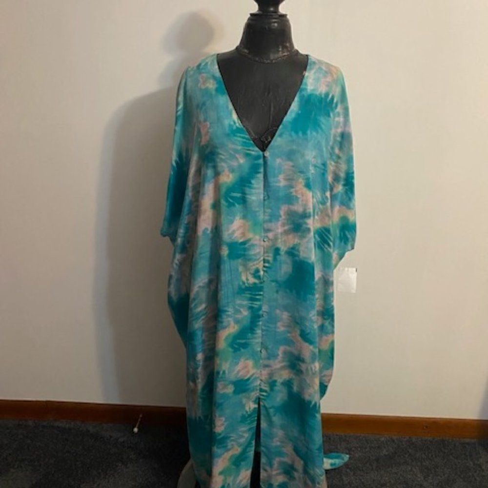 Calme V Neck Maxi Kaftan Dress, size L/XL